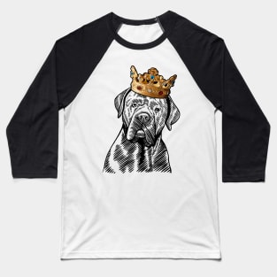 Cane Corso Dog King Queen Wearing Crown Baseball T-Shirt